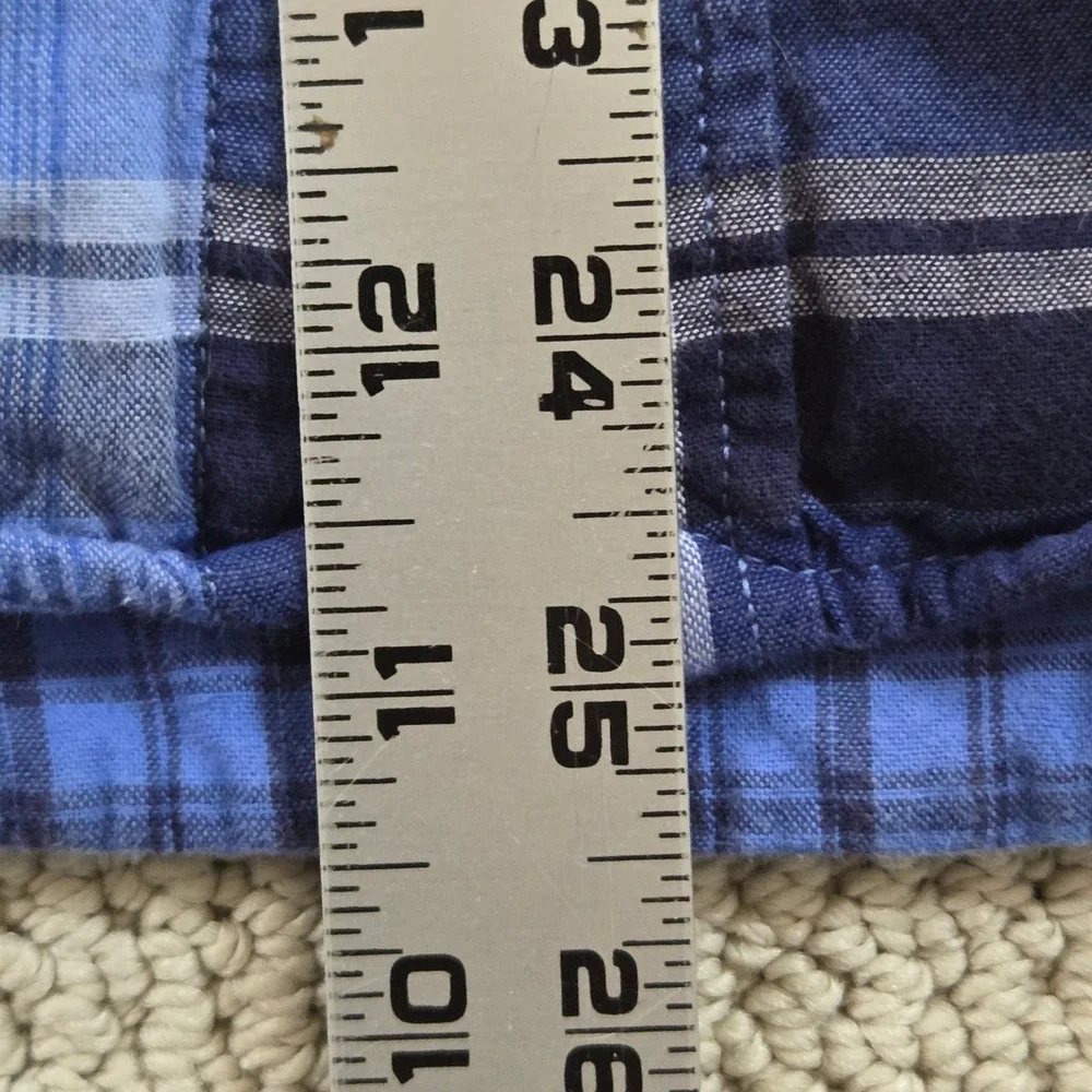 Ralph Lauren Boys Button Down Shirt Plaid Blue Long Sleeve Youth‎ L (14-16)